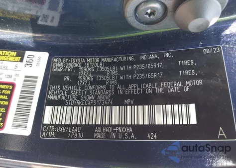 2023 Toyota Sienna Xle from USA, damaged, VIN 5TDYRKECXPS173474